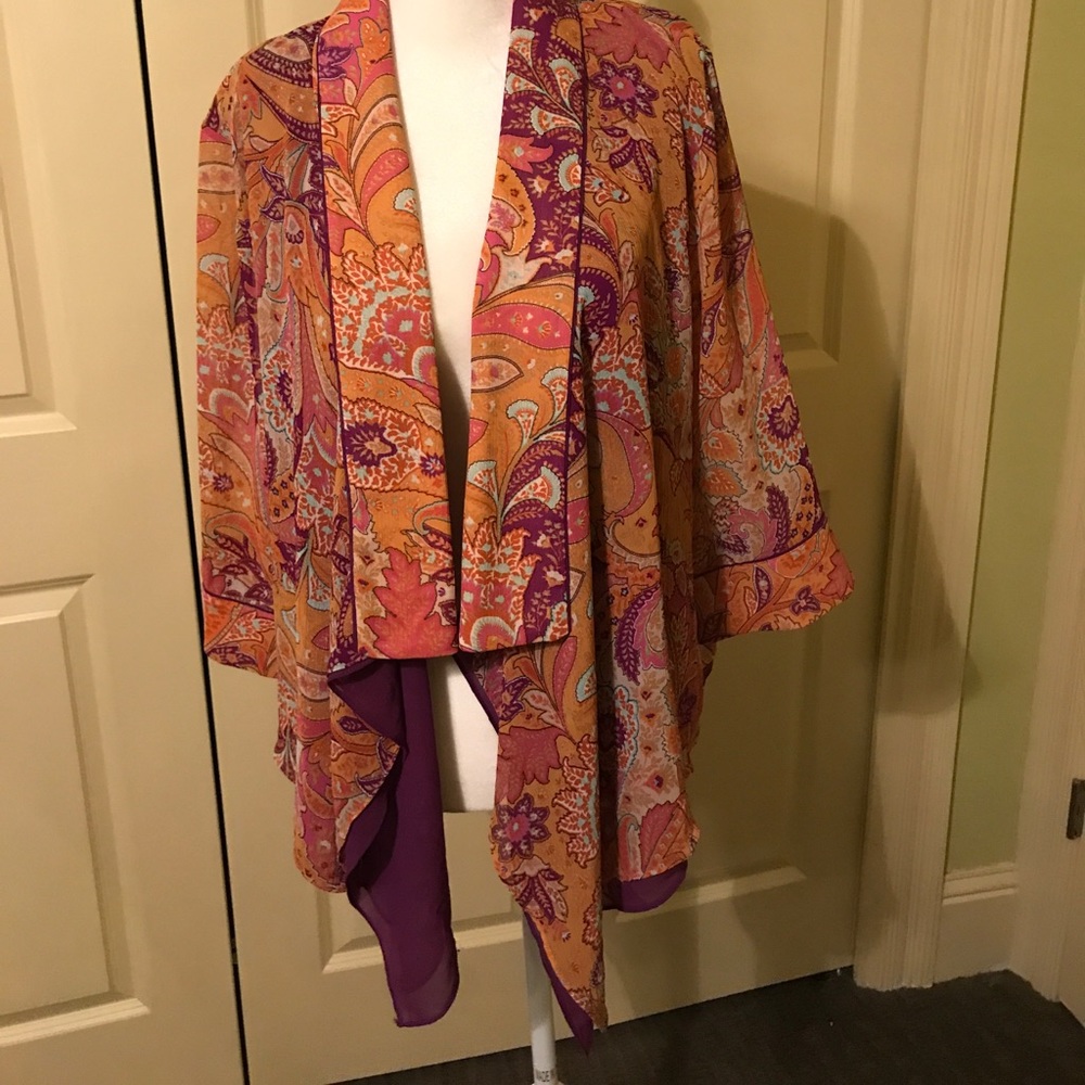 Colorful crepe jacket